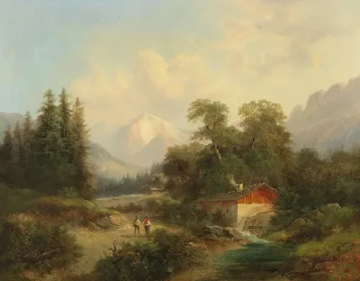 View Of The Breite Riss Puchberg In The Schneeberg Region