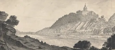 View Of The Cappuccini Mount The Po River And The Bridge From The Road To The Palentine