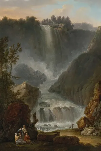 View Of The Cascade Del Marmore Near Terni