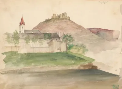 View Of The Castle Ruins In Szigliget