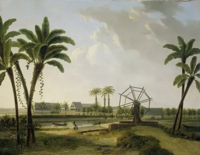 View Of The Coffee Plantation Marienbosch In Surinam