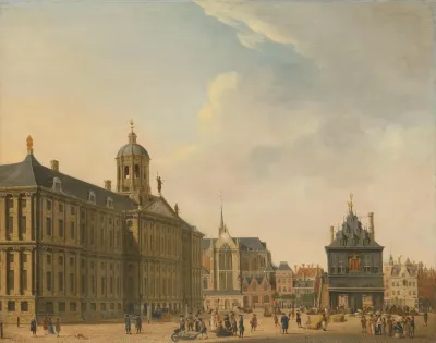 View Of The Dam In Amsterdam