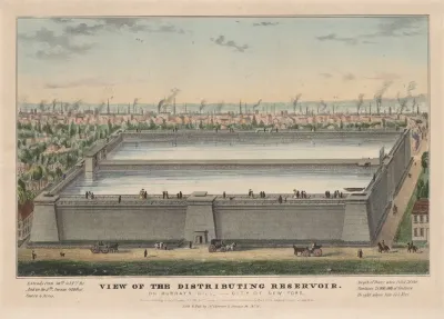 View Of The Distributing Reservoir On Murrays Hill City Of New York