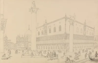 View Of The Doges Palace And Church Of St Mark Venice