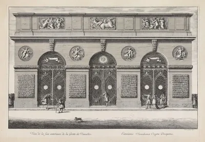 View Of The Exterior Face Of The Versailles Grotto