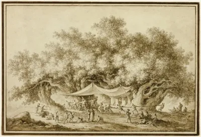 View Of The Famous Chestnut Tree Of Mount Etna Called Centum Cavalli