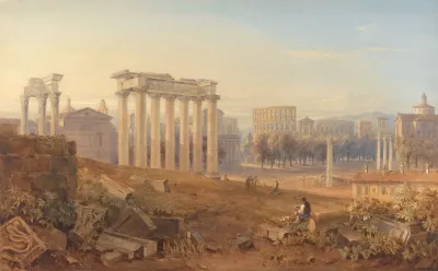 View Of The Forum In Rome