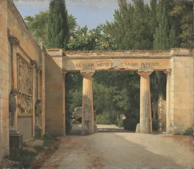 View Of The Garden Of The Villa Borghese In Rome