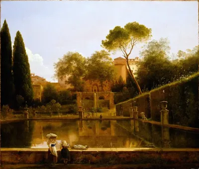 View Of The Gardens Of The Villa Deste Tivoli