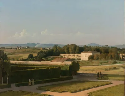 View Of The Gardens Of Villa Medici
