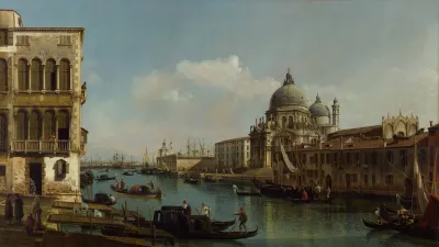 View Of The Grand Canal Santa Maria Della Salute And The Dogana From Campo Santa Maria Zobenigo