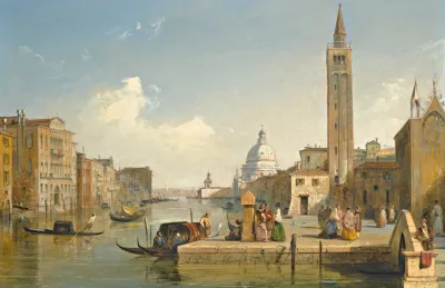 View Of The Grand Canal With The Church Of Santa Maria Della Salute Venice