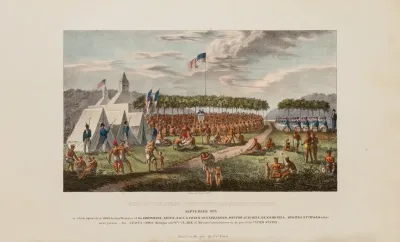 View Of The Great Treaty Held At Prairie Du Chien September 1825