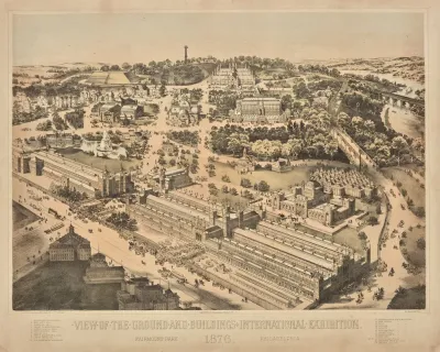 View Of The Ground And Buildings International Exhibition Fairmount Park Philadelphia Pa 1876