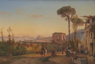 View Of The Gulf Of Naples With The Fishing Port
