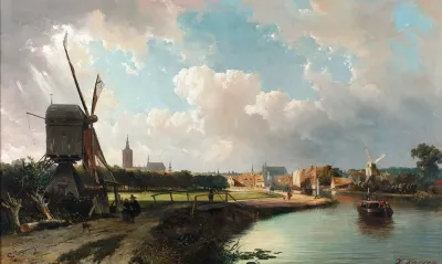 View Of The Hague From The Delftse Vaart In The Seventeenth Century
