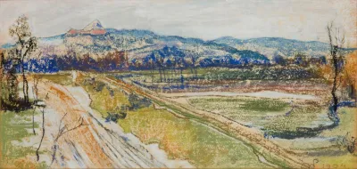 View Of The Kosciuszko Mound In Krakow From The Window In The Artists Studio