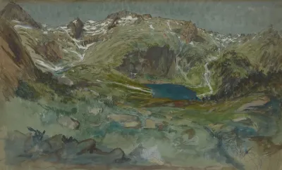 View Of The Lac Despingo And The Cirque Despingo In The Pyrenees