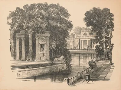 View Of The Lazienki Palace From The Amphitheatre