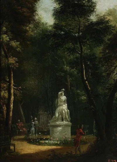 View Of The Lazienki Park With The Statue Of Tancred And Clorinda