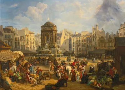View Of The Market And Fontaine Des Innocents Paris