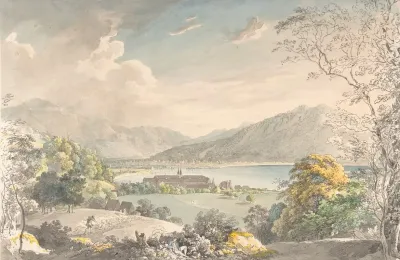 View Of The Monastery In Tegernsee Seen From The North East