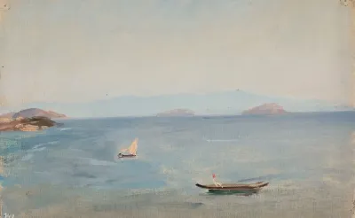 View Of The Mountainous Seaside From The Journey To Constantinople