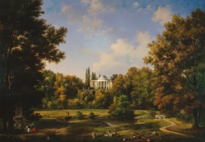 View Of The Natolin Palace From The Side Of The Park