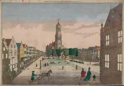 View Of The New Church And The Market In Delft