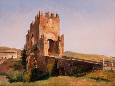 View Of The Ponte Nomentano Roman Campagna