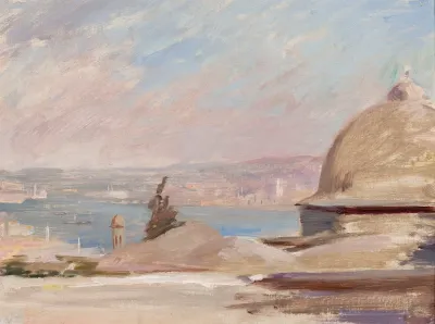 View Of The Port From The Journey To Constantinople