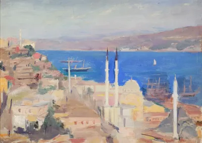 View Of The Port In Constantinople From The Journey To Constantinople