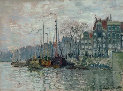 View Of The Prins Hendrikkade And The Kromme Waal In Amsterdam
