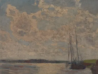 View Of The River Scheldt Sketch