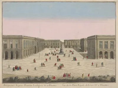 View Of The Royal Plaza Of Louis Xv In Reims