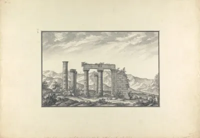 View Of The Ruins Of An Ionic Temple At Sardis Probably The Temple Of Neptune