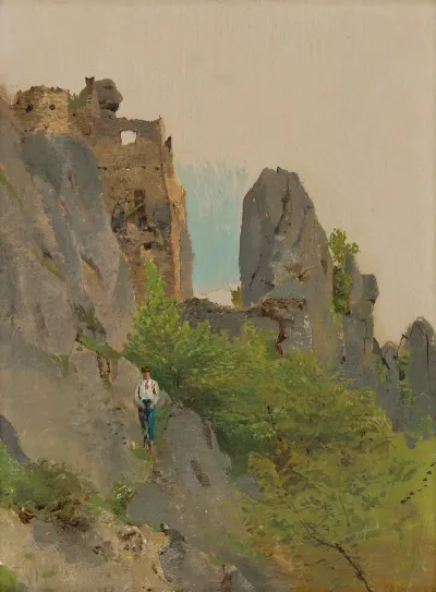 View Of The Ruins Of Sulov