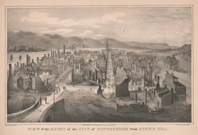 View Of The Ruins Of The City Of Pittsburgh From Boyds Hill