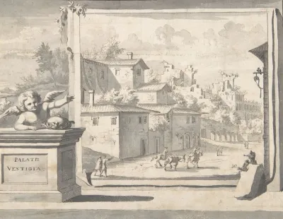 View Of The Ruins Of The Palatine Hill Before
