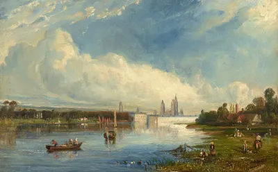 View Of The Seine Rouen Beyond