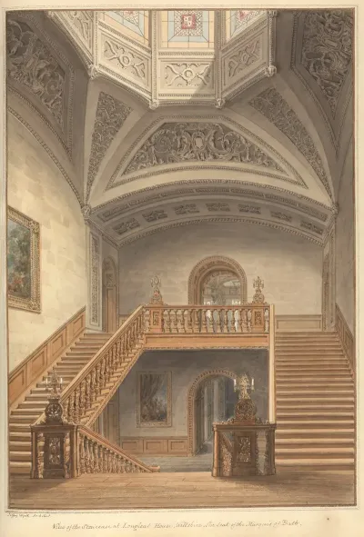View Of The Staircase At Longleat House Wiltshire The Seat Of The Marquis Of Bath