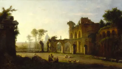 View Of The Temple Of Peace In The Roman Forum