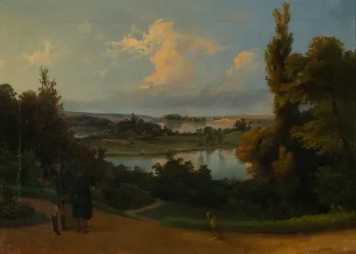 View Of The Veisiejai Lake From The Terrace Of The Justinavas Park