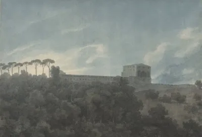 View Of The Villa Lante On The Janiculum In Rome
