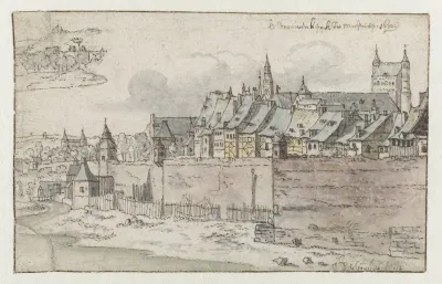 View Of The Walls Of Maastricht With The Onze Lieve Vrouwekerk In The Background
