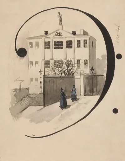 View Of The Warsaw Institute Of Music Incorporated Into The Bass Clef Symbol Initial