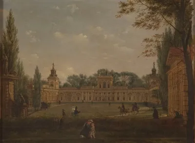View Of The Wilanow Palace From The Courtyard