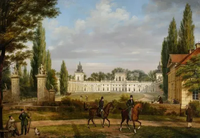 View Of The Wilanow Palace From The Entrance