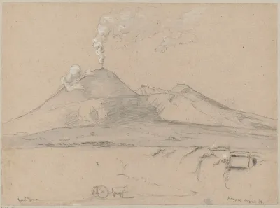 View Of Vesuvius From The Side Of Pompeii