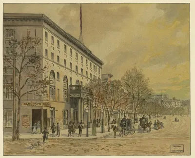 View Of Washington Looking Down Pennsylvania Ave Toward Unfinished Capitol National Hotel On Left No 1